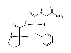 Pro-Phe-Gly-NH2 Structure