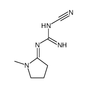 (1-Methylpyrrolidinylidene-2)dicyanodiamide结构式