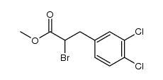 methyl 2-bromo-3-(3,4-dichlorophenyl)propionate结构式