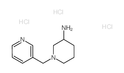 1-(吡啶-3-甲基)哌啶-3-胺三盐酸盐结构式