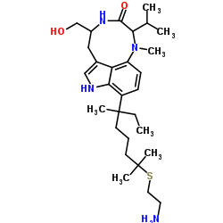 26-(2'-aminoethylthio)tetrahydroteleocidin A-2 structure