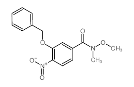 3-(BENZYLOXY)-N-METHOXY-N-METHYL-4-NITROBENZAMIDE结构式