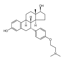 7alpha-[4-[2-(dimethylamino)-ethoxy]-phenyl]-estra-1,3,5(10)-trien-3,17beta-diol Structure