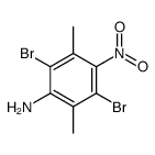 2,5-dibromo-3,6-dimethyl-4-nitroaniline结构式