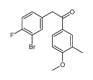 2-(3-bromo-4-fluorophenyl)-1-(4-methoxy-3-methylphenyl)ethanone Structure