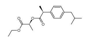 (S)-(S)-1-ethoxy-1-oxopropan-2-yl 2-(4-isobutylphenyl)propanoate Structure