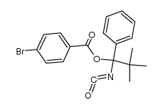 1-isocyanato-1-phenyl-2,2-dimethylpropyl 4-bromobenzoate结构式