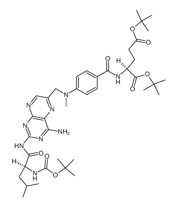 di-t-butyl ester of 2-(t-BOC-L-leucyl)methotrexate Structure