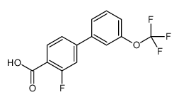 2-Fluoro-4-(3-trifluoromethoxyphenyl)benzoic acid Structure