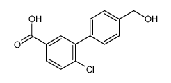 4-chloro-3-[4-(hydroxymethyl)phenyl]benzoic acid结构式