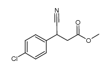 3-(4-chloro-phenyl)-3-cyano-propanoic acid methyl ester结构式