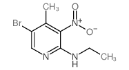 5-溴-2-乙基氨基-3-硝基-4-甲基吡啶结构式