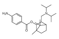 [2-[[di(propan-2-yl)amino]methyl]-4,7,7-trimethyl-3-bicyclo[2.2.1]heptanyl] 4-aminobenzoate结构式