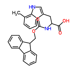 N-[(9H-Fluoren-9-ylmethoxy)carbonyl]-7-methyltryptophan structure