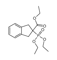 2-phosphono-2,3-dihydro-1H-indene-2-carboxylic acid triethyl ester结构式