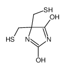 5,5-bis(sulfanylmethyl)imidazolidine-2,4-dione结构式