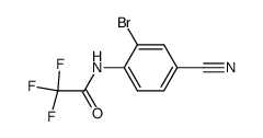 3-bromo-4-(trifluoroacetylamino)benzonitrile Structure