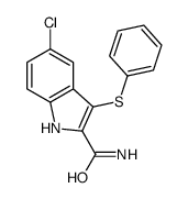5-chloro-3-phenylthioindole-2-carboxamide结构式