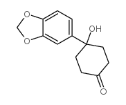 4-[1,3]苯并二氧杂环戊烯-4-羟基-环己酮结构式