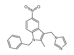 1-benzyl-3-(imidazol-1-ylmethyl)-2-methyl-5-nitroindole结构式
