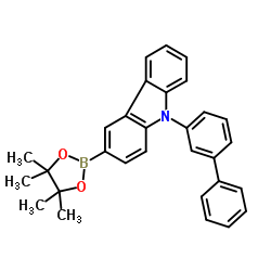9-(3-Biphenylyl)-3-(4,4,5,5-tetramethyl-1,3,2-dioxaborolan-2-yl)-9H-carbazole structure
