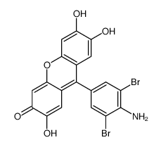 9-(4-amino-3,5-dibromophenyl)-2,6,7-trihydroxyxanthen-3-one结构式
