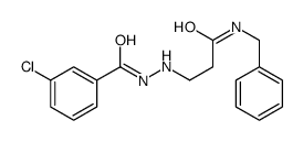 N-benzyl-3-[2-(3-chlorobenzoyl)hydrazinyl]propanamide Structure