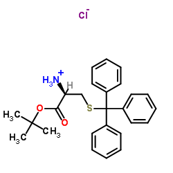 (R)-2-氨基-3-(三苯硫基)丙酸叔丁酯盐酸盐结构式