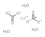 Calcium nitrate trihydrate.结构式