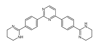 2,4-bis[4-(1,4,5,6-tetrahydropyrimidin-2-yl)phenyl]pyrimidine Structure