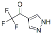 2,2,2-三氟-1-(1H-吡唑-4-基)乙酮结构式