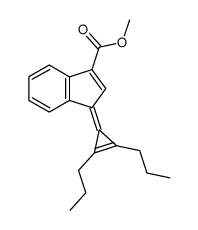 1-<2,3-Dipropyl-cyclopropenyliden>-inden-3-carbonsaeuremethylester结构式