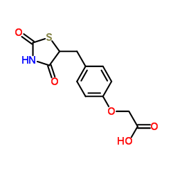 2-(4-((2,4-Dioxothiazolidin-5-yl)methyl)phenoxy)acetic acid Structure