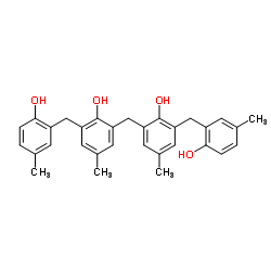 2,2'-亚甲基双[6-(2-羟基-5-甲基苯甲基)-对甲酚]结构式