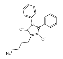 sodium,4-butyl-5-oxo-1,2-diphenylpyrazol-3-olate Structure