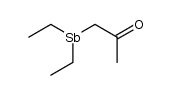 (Di-t-butylstibyl)aceton结构式