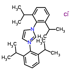 1,3-双(2,6-二异丙基苯基)氯化咪唑鎓结构式