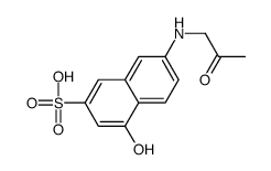 4-hydroxy-7-(2-oxopropylamino)naphthalene-2-sulfonic acid Structure