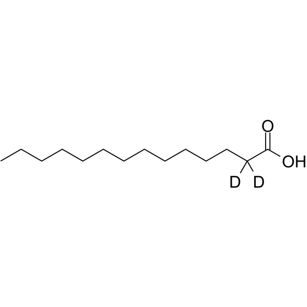 Myristic Acid-d2 Structure