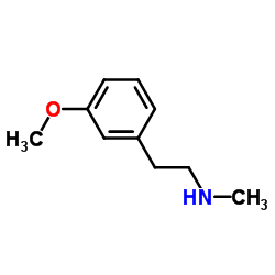 [2-(3-甲氧基苯基)乙基]甲胺结构式