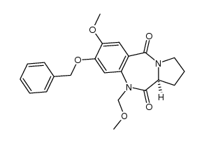 N-(10-methoxymethyl)-8-benzyloxy-7-methoxypyrrolo[2,1-c][1,4]benzodiazepine-5,11-dione结构式