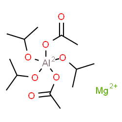 magnesium bis[(acetato-O)tris(propan-2-olato)aluminate] structure