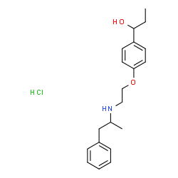 alpha-ethyl-4-[2-[(1-methyl-2-phenylethyl)amino]ethoxy]benzyl alcohol hydrochloride Structure