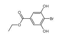 3,5-dihydroxy-4-bromobenzoic acid ethyl ester结构式
