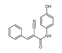 2-cyano-N-(4-hydroxyphenyl)-3-phenylprop-2-enamide Structure
