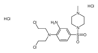 1-N,1-N-bis(2-chloroethyl)-4-(4-methylpiperazin-1-yl)sulfonylbenzene-1,2-diamine,dihydrochloride Structure