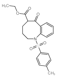 1-Benzazocine-5-carboxylicacid, 1,2,3,4,5,6-hexahydro-1-[(4-methylphenyl)sulfonyl]-6-oxo-,ethyl ester结构式