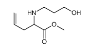 methyl 2-(3-hydroxypropylamino)pent-4-enoate结构式