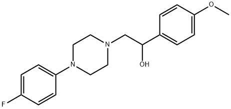 2-[4-(4-fluorophenyl)piperazin-1-yl]-1-(4-methoxyphenyl)ethan-1-ol结构式