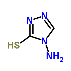 4-氨基-3-巯基-4H-1,2,4-三唑结构式